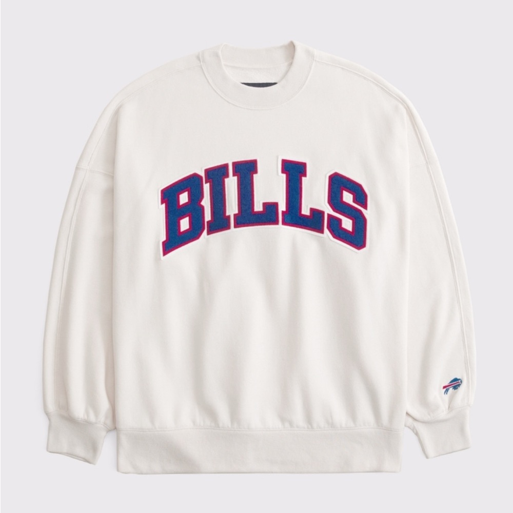 Abercrombie & Fitch Buffalo Bills Cream Crewneck
